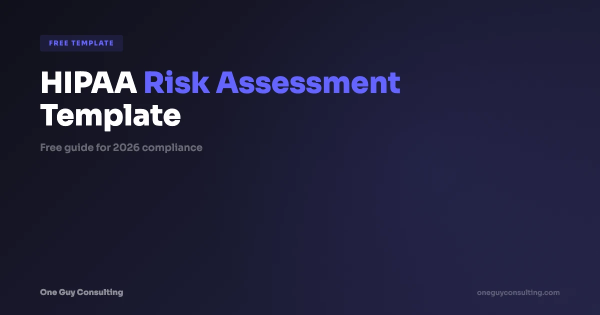HIPAA Risk Assessment Template Free Guide for 2026