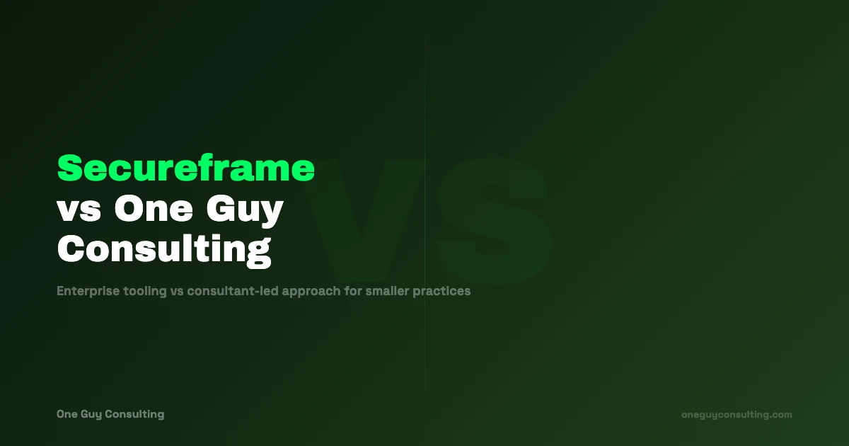 Secureframe vs One Guy Consulting Comparison