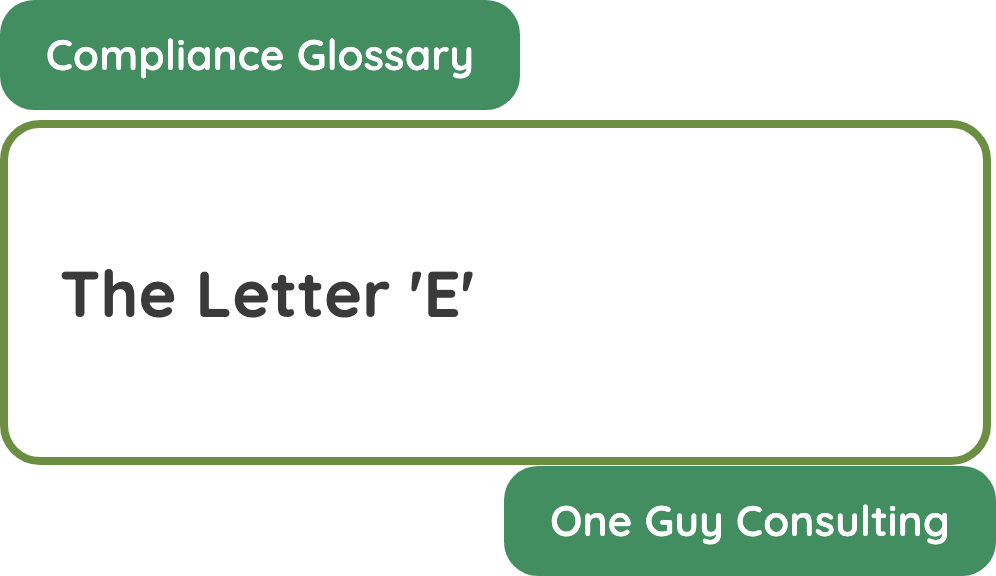 Letter E